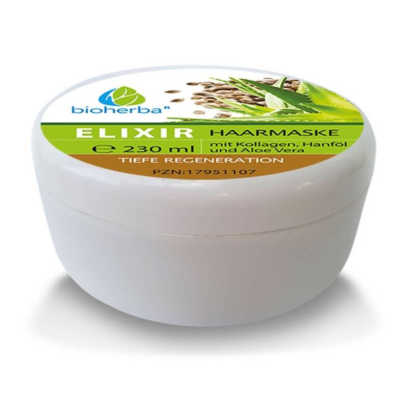 BIOHERBA R Pflege-Set Elixir Haarmaske mit Kollagen, Aloe Vera und Hanföl 230 ml von BIOHERBA R