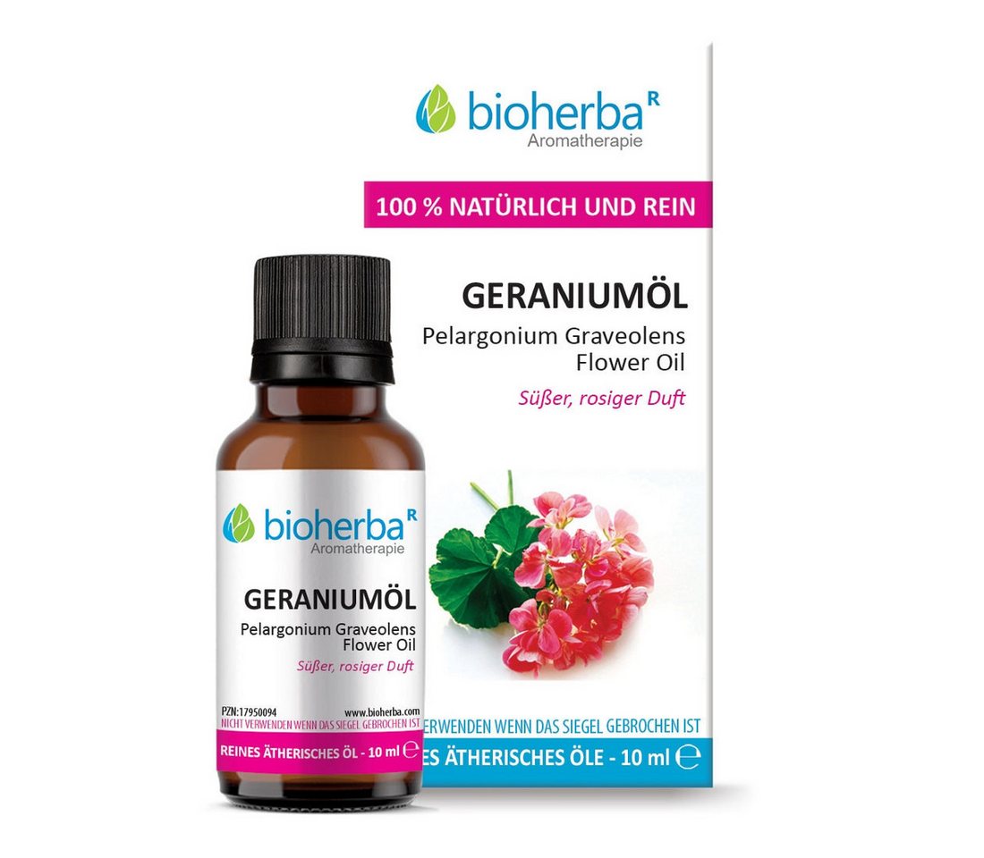 BIOHERBA R Pflege-Set Geraniumöl Reines ätherisches Öl 10ml von BIOHERBA R