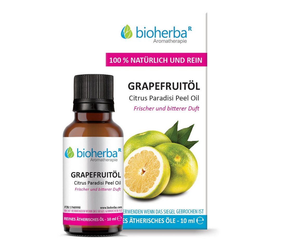 BIOHERBA R Pflege-Set Grapefruitöl Reines ätherisches Öl 10 ml von BIOHERBA R