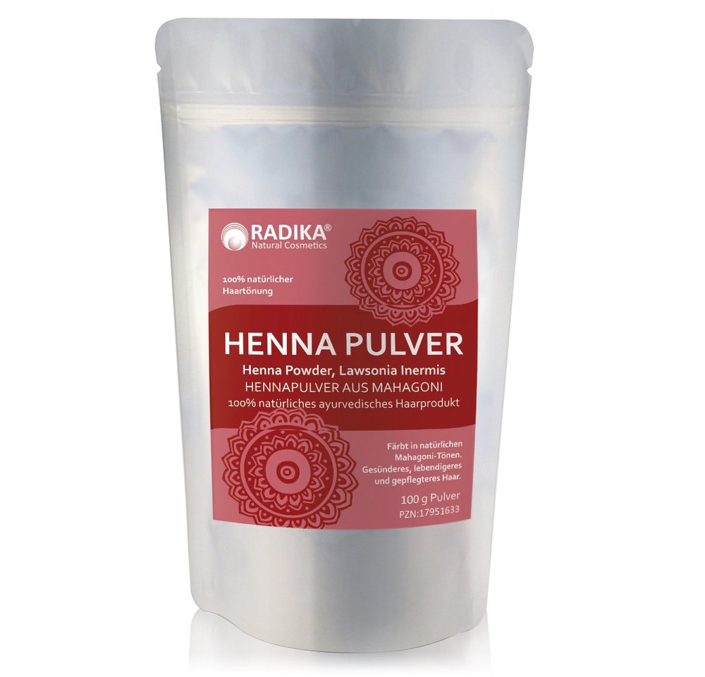 BIOHERBA R Pflege-Set Henna Pulver Mahagoni 100 g von BIOHERBA R