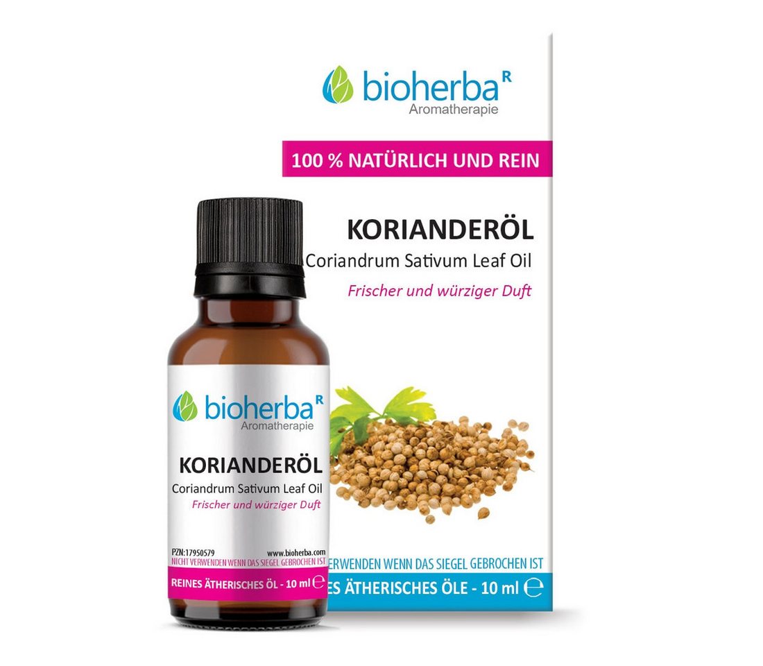 BIOHERBA R Pflege-Set Korianderöl Reines ätherisches Öl 10 ml von BIOHERBA R