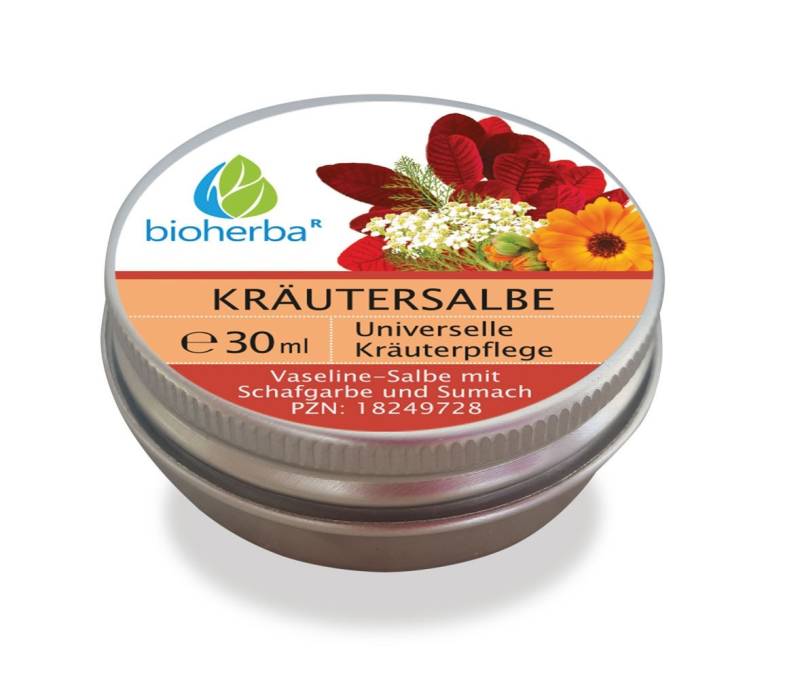 BIOHERBA R Pflege-Set Kräutersalbe Vaseline-Salbe mit Schafgarbe und Sumach 30 ml von BIOHERBA R