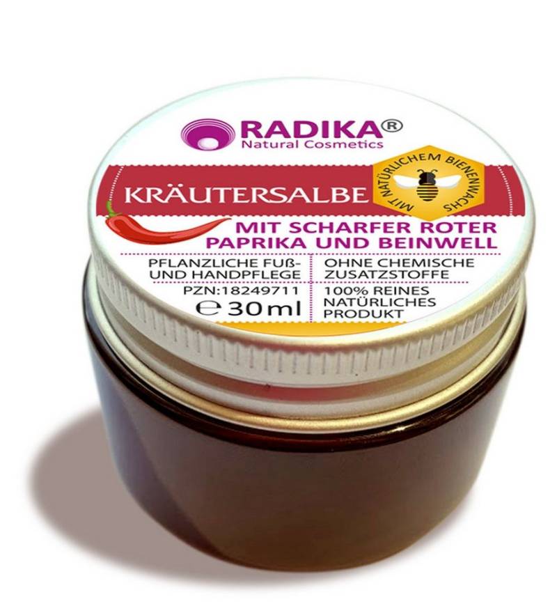BIOHERBA R Pflege-Set Kräutersalbe mit scharfer roter Paprika und Beinwell 30 ml von BIOHERBA R