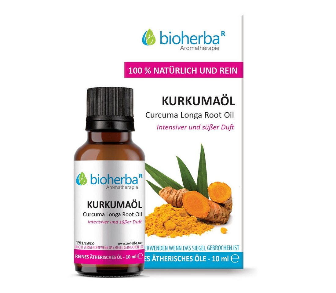 BIOHERBA R Pflege-Set Kurkumaöl Reines ätherisches Öl 10 ml von BIOHERBA R