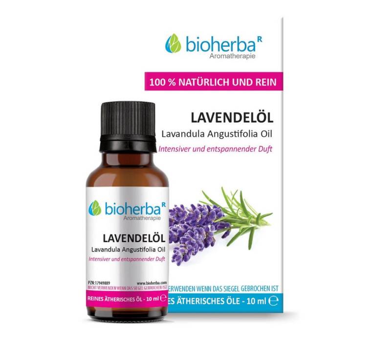 BIOHERBA R Pflege-Set Lavendelöl Reines ätherisches Öl 10 ml von BIOHERBA R
