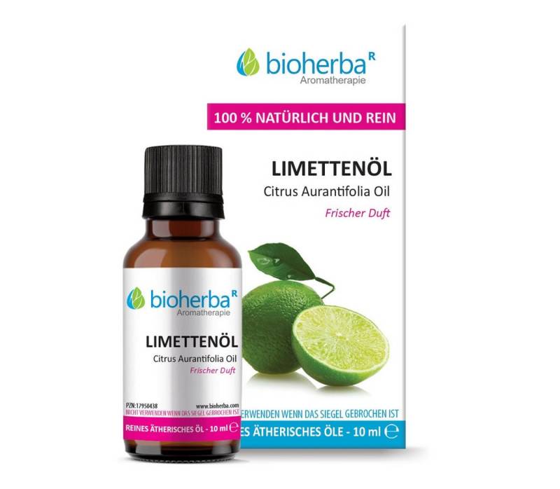 BIOHERBA R Pflege-Set Limettenöl Reines ätherisches Öl 10 ml von BIOHERBA R