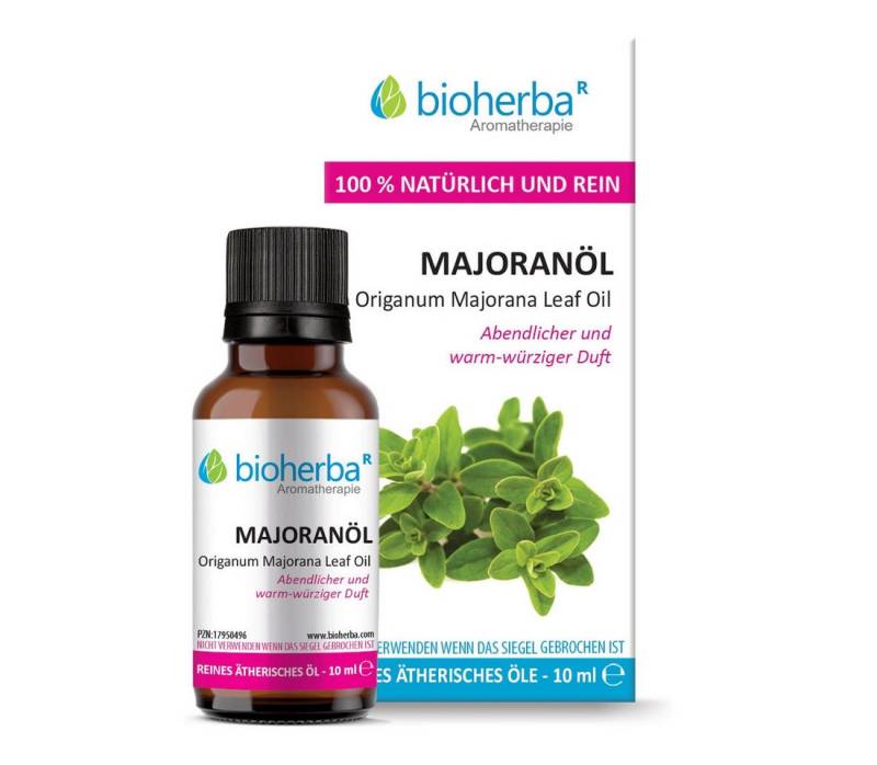 BIOHERBA R Pflege-Set Majoranöl Reines ätherisches Öl 10 ml von BIOHERBA R