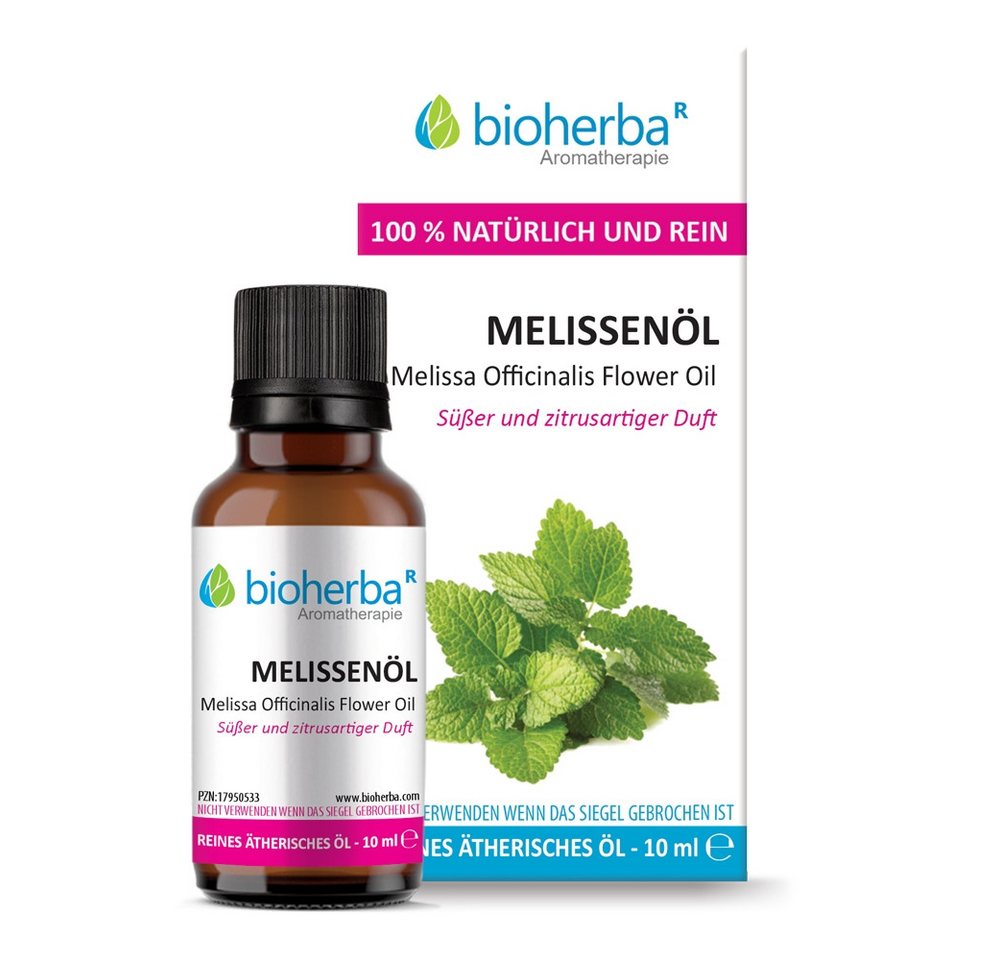 BIOHERBA R Pflege-Set Melissenöl Reines ätherisches Öl 10 ml von BIOHERBA R