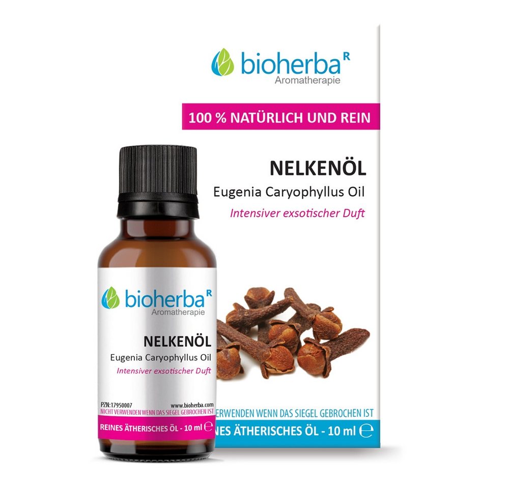 BIOHERBA R Pflege-Set Nelkenöl Eugenia Caryophyllus Oil Reines ätherisches Öl 10ml von BIOHERBA R