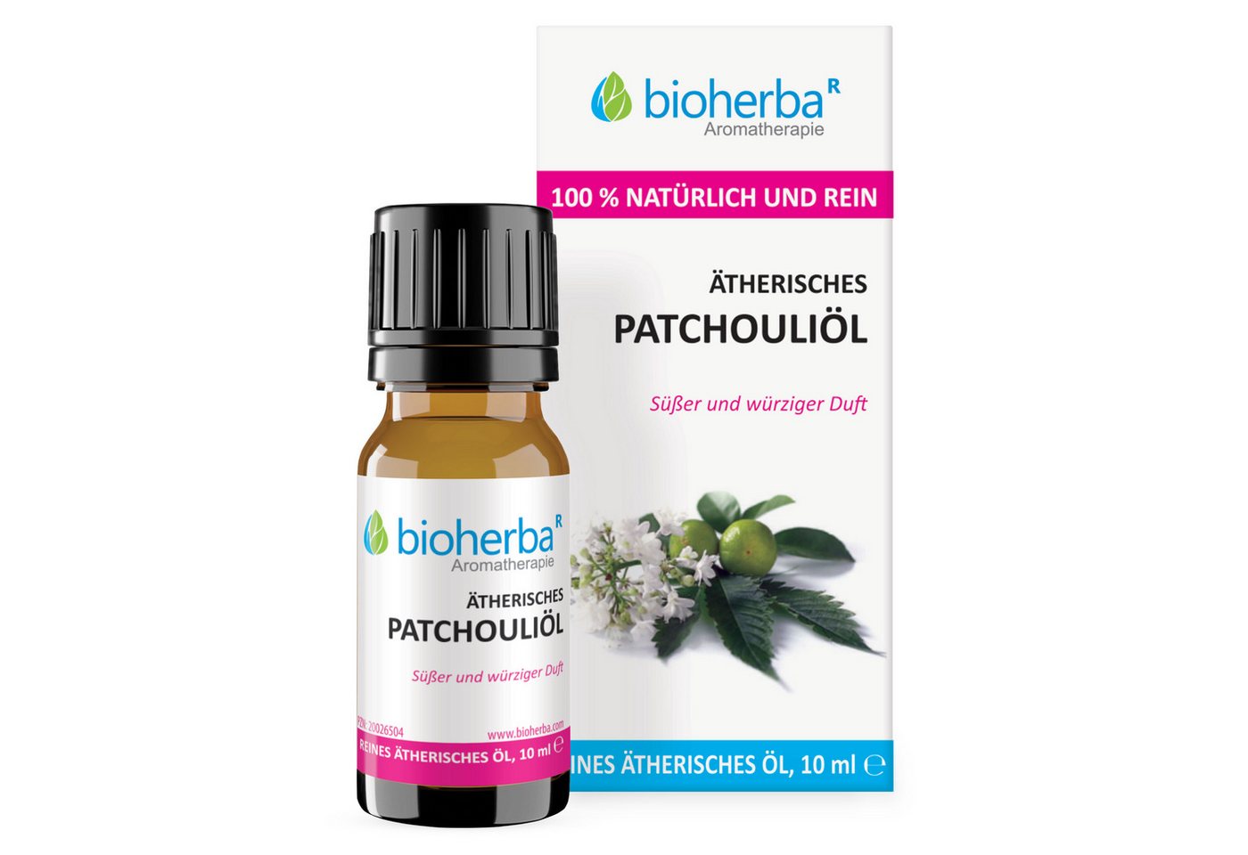 BIOHERBA R Pflege-Set Patchouliöl Reines ätherisches Öl 10 ml von BIOHERBA R