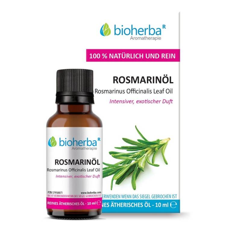 BIOHERBA R Pflege-Set Rosmarinöl Reines ätherisches Öl 10 ml von BIOHERBA R