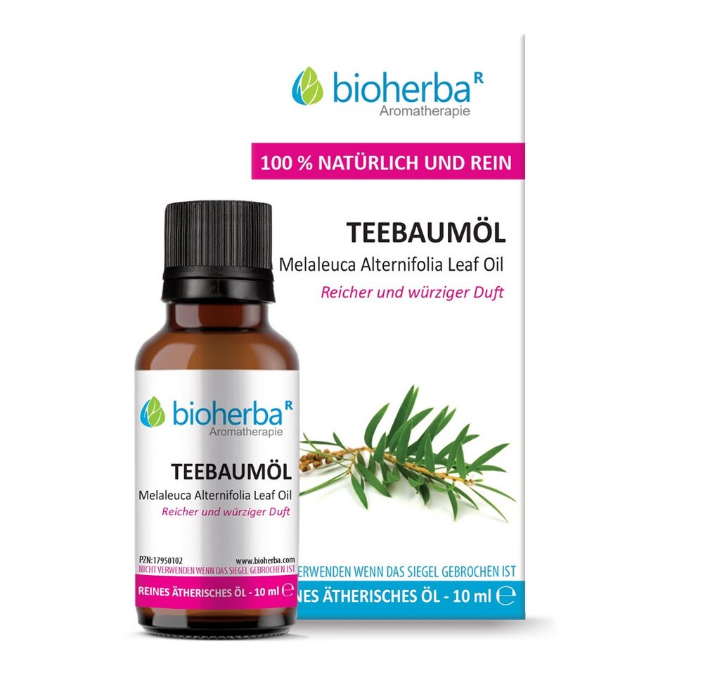 BIOHERBA R Pflege-Set Teebaumöl Reines ätherisches Öl 10 ml von BIOHERBA R