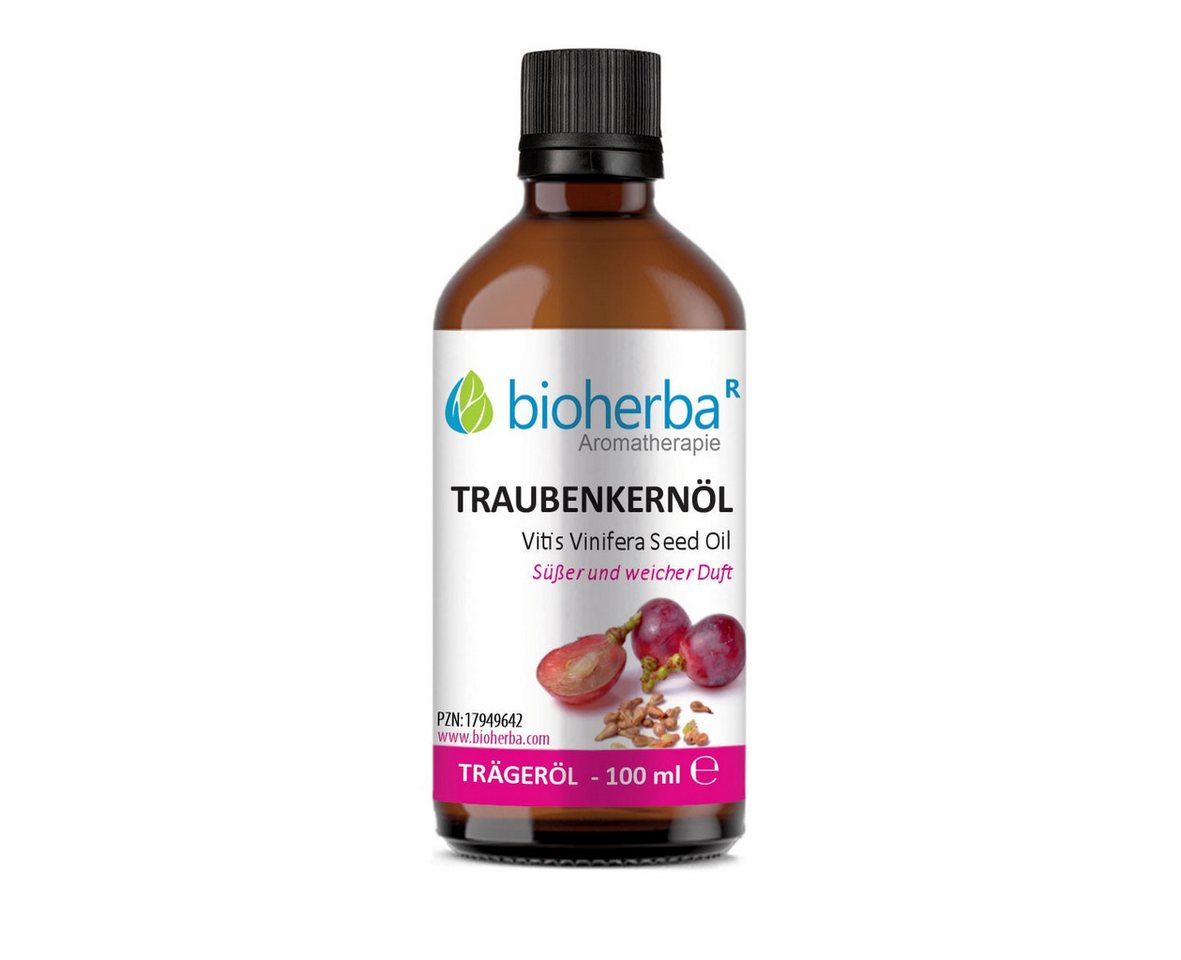 BIOHERBA R Pflege-Set Traubenkernöl Reines Traubenkern-Trägeröl 100 ml von BIOHERBA R