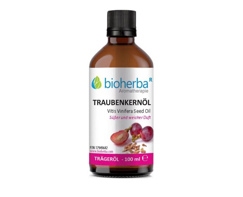 BIOHERBA R Pflege-Set Traubenkernöl Reines Traubenkern-Trägeröl 100 ml von BIOHERBA R