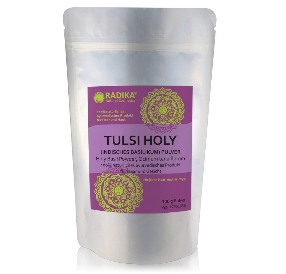 BIOHERBA R Pflege-Set Tulsi (Heiliger Basilikum) Pulver Ocimum tenuiflorum 100 g von BIOHERBA R