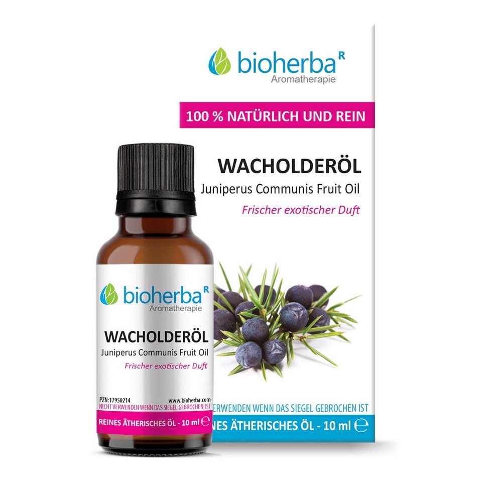 BIOHERBA R Pflege-Set Wacholderöl Reines ätherisches Öl 10 ml von BIOHERBA R