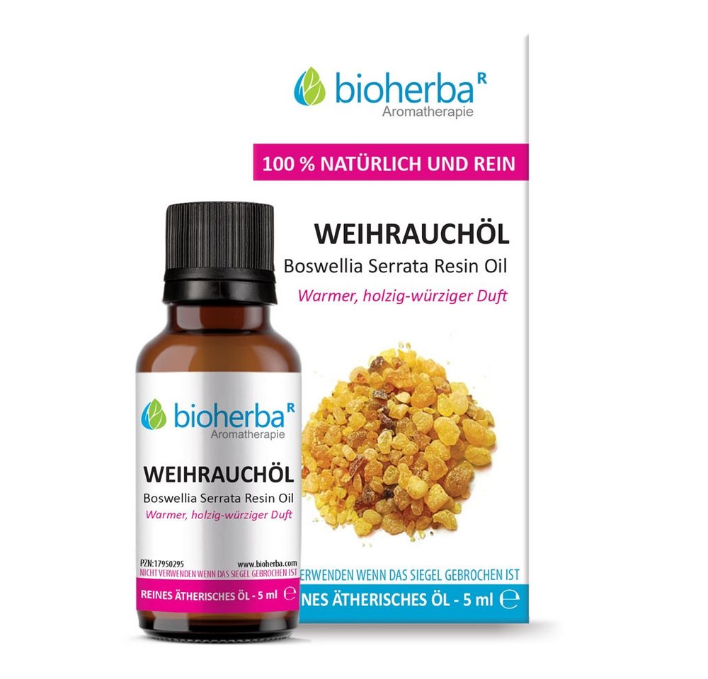 BIOHERBA R Pflege-Set Weihrauchöl Reines ätherisches Öl 5 ml von BIOHERBA R