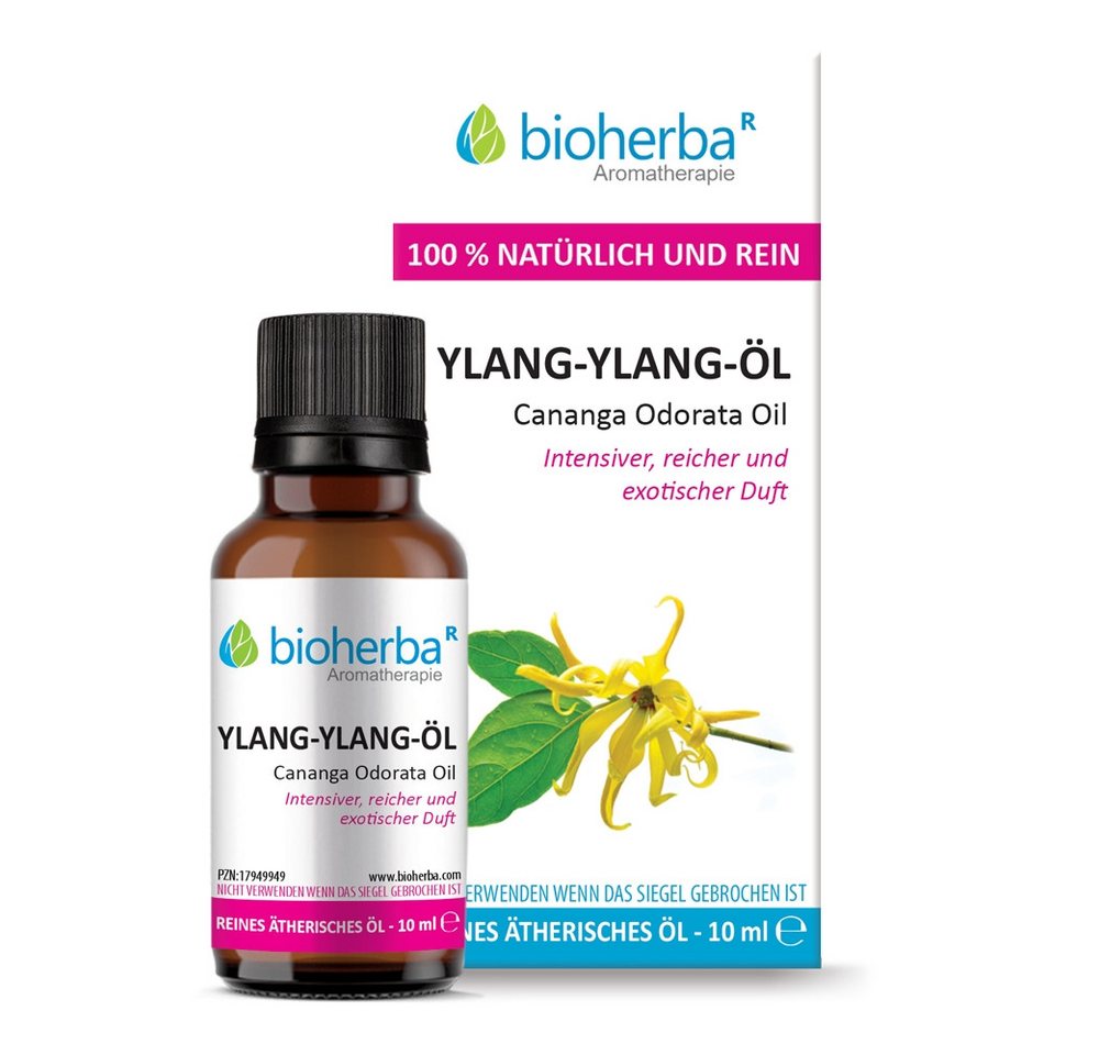 BIOHERBA R Pflege-Set Ylang-Ylang-Öl Reines ätherisches Öl 10 ml von BIOHERBA R