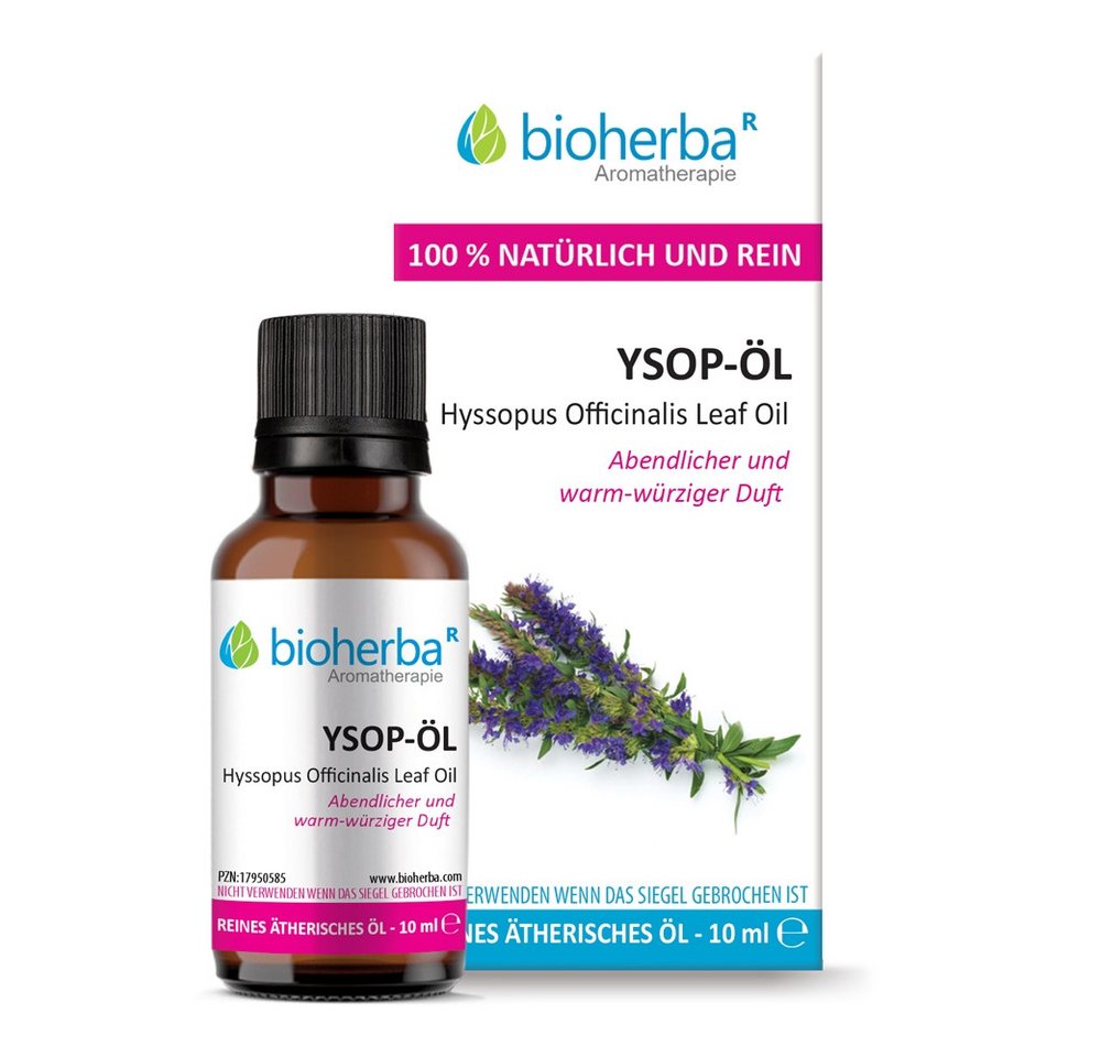 BIOHERBA R Pflege-Set Ysop-Öl Reines ätherisches Öl 10 ml von BIOHERBA R