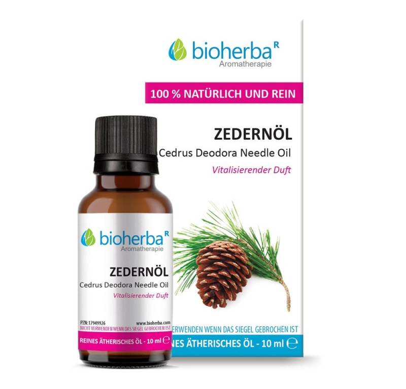 BIOHERBA R Pflege-Set Zedernöl Reines ätherisches Öl 10 ml von BIOHERBA R
