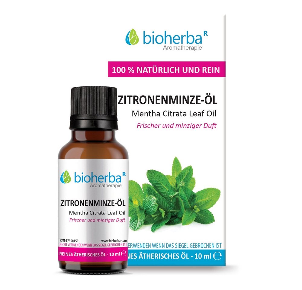 BIOHERBA R Pflege-Set Zitronenminze-Öl Reines ätherisches Öl 10 ml von BIOHERBA R