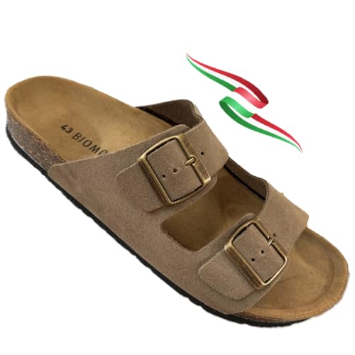 BIOMODEX CIABATTE Herren aus echtem Wildleder PRINCE Doppelschnalle anatomische Einlegesohle aus Leder Made in Italy, Sandkruste, 41 EU BIOMODEX CIABATTE Herren aus echtem Wildleder PRINCE Doppelschnalle anatomische Einlegesohle aus Leder Made in Italy, Sandkruste, 41 EU von BIOMODEX CIABATTE