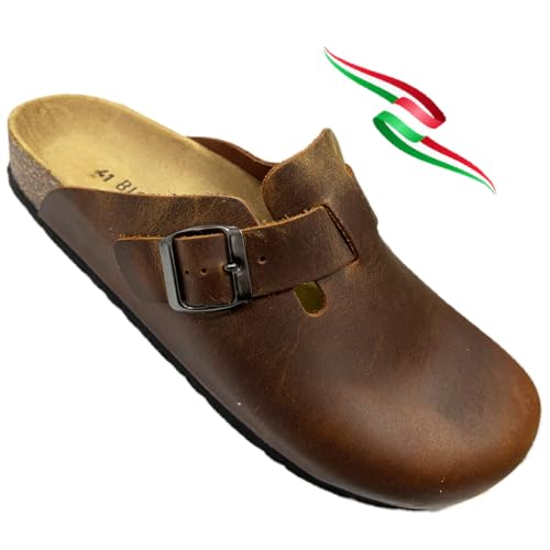 Biomodex Damenschuhe aus gefettetem Leder Blondie mit verstellbarem Schnallenriemen und anatomischem Fußbett, hergestellt in Italien, Fettiges Leder, 39 EU Biomodex Damenschuhe aus gefettetem Leder Blondie mit verstellbarem Schnallenriemen und anatomischem Fußbett, hergestellt in Italien, Fettiges Leder, 39 EU von BIOMODEX CIABATTE