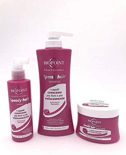 BIOPOINT Professionelles Haar-Set Speedy Hair Shampoo + Maske + Spray | schnelles Wachsen von BIOPOINT