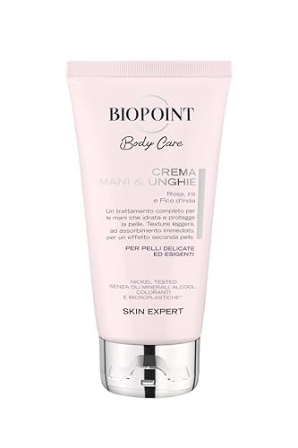 Biopoint - Hand- & Nagelcreme, angereichert mit Kaktusfeige und Rose, spendet Feuchtigkeit und schützt, sofortige Absorption, Handcreme für empfindliche Haut, 75 ml von BIOPOINT