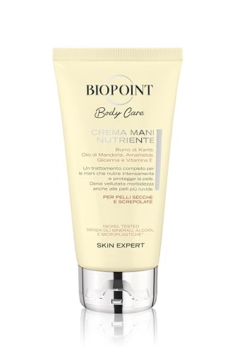 Biopoint - Pflegende Handcreme, angereichert mit Sheabutter, Mandelöl und Glycerin, reparierende Handcreme für trockene und rissige Haut, 75 ml von BIOPOINT