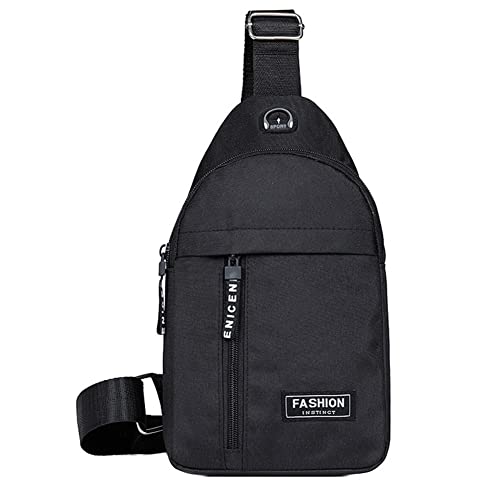 BIOSA Brusttasche for Herren, Diebstahlschutz, Polyester, Schulter- und Umhängetaschen, verstellbar, sicher, mit Kopfhörerloch, Outdoor-Sport-Zubehör von BIOSA