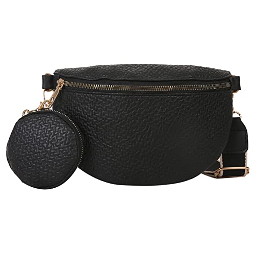 BIOSA Crossbody Bag Damen, Moderne Leder Taschen mit Breitem Schultergurt, Einfarbig Umhängetaschen mit Geldbörse, Verstellbare breite Schultergurte, Herbst- und Wintermode-Umhängetasche von BIOSA