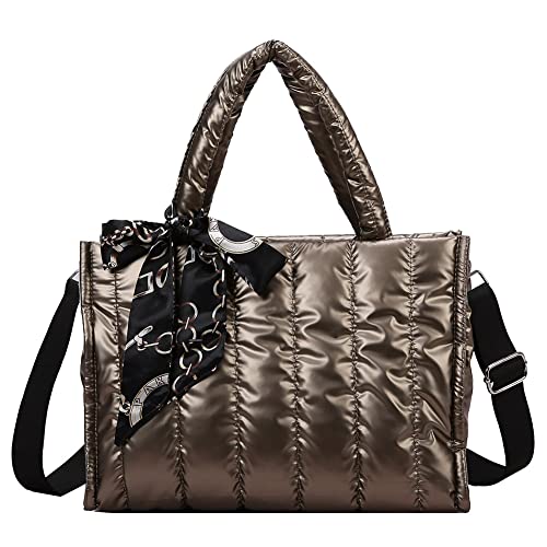 BIOSA Gesteppte Crossbody Taschen Damen, Große Kapazität Stepptasche Einfarbig Umhängetaschen mit Abnehmbarer, Schultergurt Herbst-Winter Umhängetaschen for Herbst Winter von BIOSA