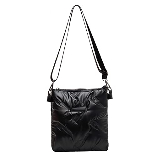 BIOSA Gesteppte Schultertasche Damen, Mode Crossbody Bag, Einfarbig Umhängetasche Handtasche mit Abnehmbarer Schultergurt for Reisen, Damengeldbörse von BIOSA