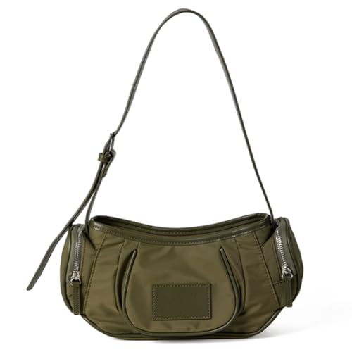 BIOSA Lässige Damen-Clutch-Handtasche, große Kapazität, Nylon-Unterarmtasche, einzelne Schultertasche, verstellbarer Riemen, mehrere Taschen for Reisen, Urlaub von BIOSA