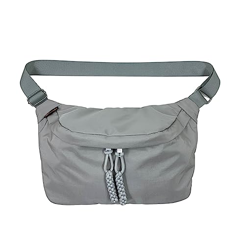 BIOSA Nylon-Umhängetasche for Herren und Damen, Umhängetasche, Brusttasche, Reißverschluss, große Kapazität, wasserdicht, leicht, modisch, for den Außenbereich, Gürteltasche von BIOSA