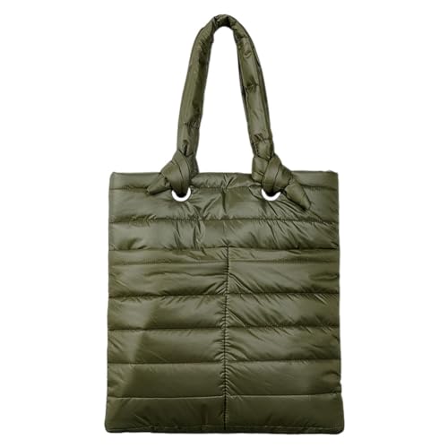 BIOSA Puffy Umhängetasche mit großem Fassungsvermögen, leichte Damen-Umhängetasche, gesteppt, vielseitige Daunen-Hobo-Tasche, lässige Winter-Reisetasche (grün) von BIOSA