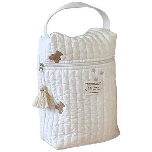 BIOSA Weiche Baby-Stilltasche, Bestickt, vielseitige, aufhängbare Windel-Organizer-Beutel aus Baumwolle for Säuglinge, Babys, Kleinkinder von BIOSA