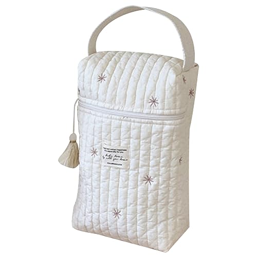 BIOSA Weiche Baby-Stilltasche, Bestickt, vielseitige, aufhängbare Windel-Organizer-Beutel aus Baumwolle for Säuglinge, Babys, Kleinkinder von BIOSA