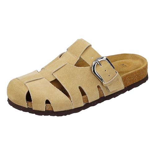 BIOSOFT Comfort & Easy Walk F461 Leather Clog taupe-40 von BIOSOFT Comfort & Easy Walk