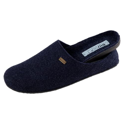 BIOSOFT Comfort & Easy Walk Herren Hausschuh Mister Cosy Dark Blue 42 von BIOSOFT Comfort & Easy Walk