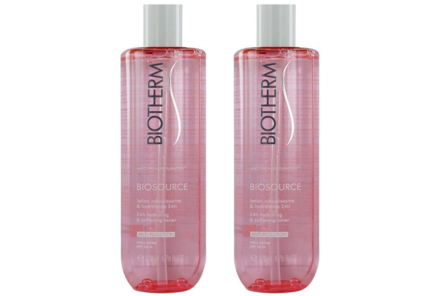 BIOTHERM Gesichtslotion Biosource Adoucissante 24h, 2-tlg., Sanfte Gesichtslotion mit 24h Feuchtigkeit & Hyaluron-Pflege von BIOTHERM