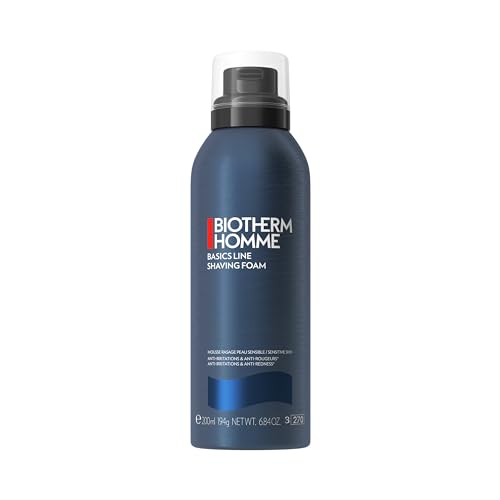 BIOTHERM Homme Basic Line Shaving Foam, beruhigender Rasierschaum für Männer, mit pflegender Formel, geeignet für empfindliche Haut, für eine sanfte und gründliche Rasur, 200 ml von BIOTHERM