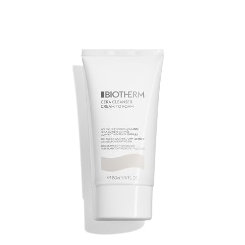 BIOTHERM Cera Foam Cleanser, erfrischender und porentief wirksamer Reinigungsschaum für Frauen, mit Life Plankton, intensives Reinigungsgel für gepflegte Haut, Reinigungscreme für Damen, 150 ml von BIOTHERM