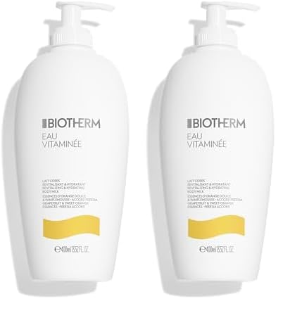 Biotherm Eau Vitaminee Body Milk, feuchtigkeitsspendende Körperlotion für Damen, revitalisierende Körpermilch mit Life Plankton und Panthenol, für ein geschmeidiges Hautgefühl, 400 ml (Packung mit 2) von BIOTHERM