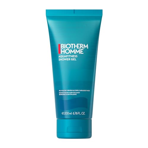 BIOTHERM Homme Aqua Fitness Shower Gel, belebendes Duschgel für Männer, mit Meeresduft, für ein erfrischtes Hautgefühl, Körper & Haare, 200 ml von BIOTHERM