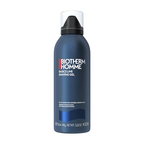 BIOTHERM Homme Basic Line Shaving Gel, beruhigendes Rasiergel für Männer, selbstschäumendes Gel mit pflegender Formel, alle Hauttypen, für eine sanfte und gründliche Rasur, 150 ml von BIOTHERM