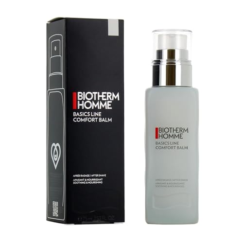 BIOTHERM Homme Comfort Balm, beruhigender Rasierbalsam gegen Hautreizungen, pflegendes After-Shave für Männer, für alle Hauttypen und empfindliche Haut, für ein geschmeidiges Hautgefühl, 75 ml von BIOTHERM