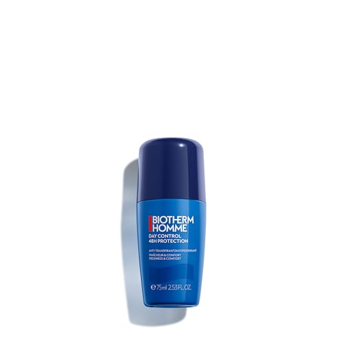 BIOTHERM Homme Day Control 48H Deo Roll-On, 48 H Anti-Transpirant Herren Deo, wirksamer Schutz vor Schweißgeruch, für empfindliche Haut und alle Hauttypen, wirkt pflegend und beruhigend, 75 ml von BIOTHERM