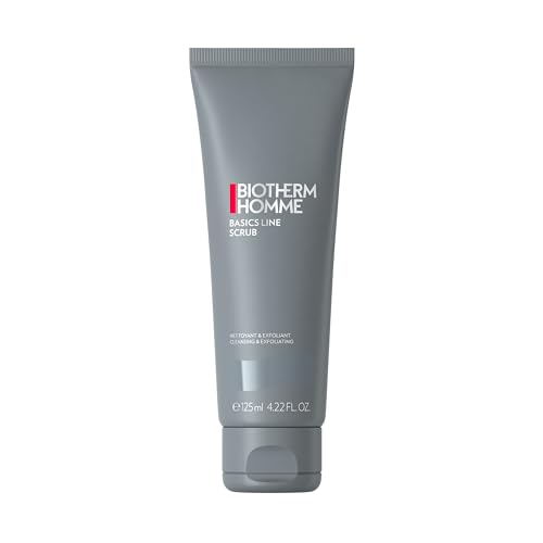 Biotherm Homme Facial Scrub, erfrischendes Gesichtspeeling für Männer, Gesichtsgel mit Mineralien, alle Hauttypen, für eine sanfte und gründliche Reinigung, 125 ml von BIOTHERM